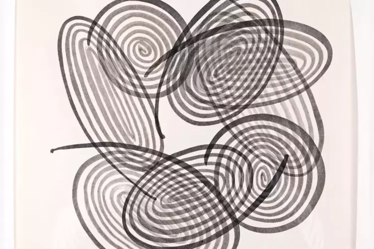 So geht es auch: Eine grafische Arbeit aus der Serie &bdquo;Reihungen, Netze, Spiralen.