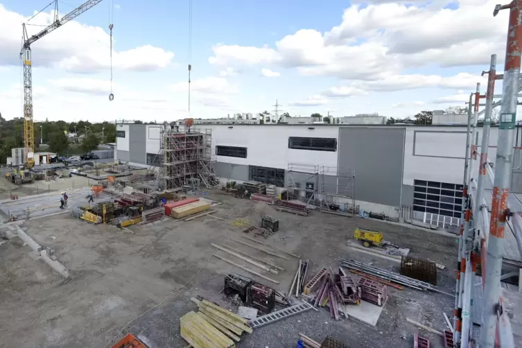 Blick auf die Baustelle.