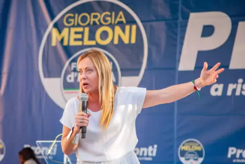 Giorgia Meloni von den Postfaschisten wird wohl nächste italienische Ministerpräsidentin. 