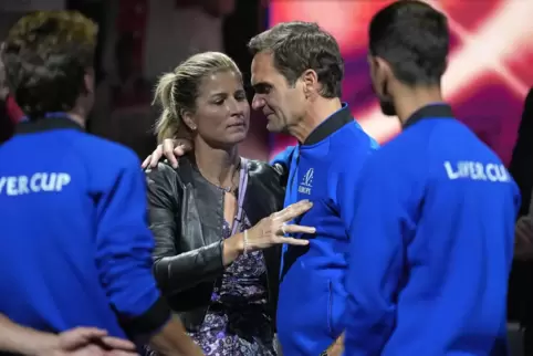 Roger Federer mit Ehefrau Miroslava.