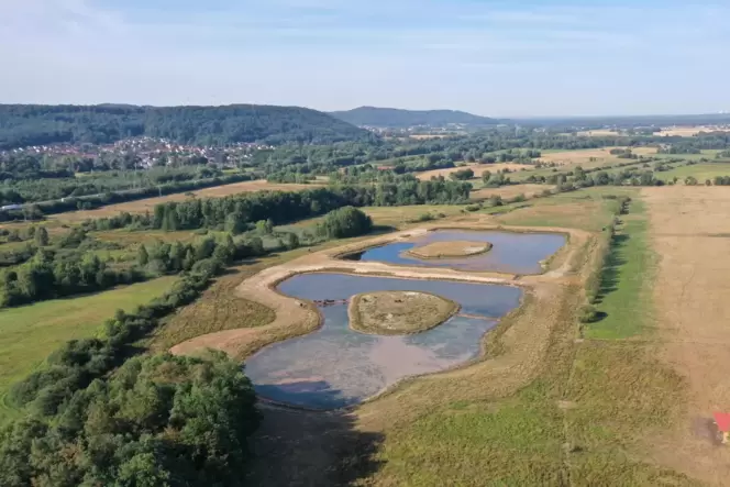 Anziehungspunkt: Der Kranichwoog bei Hütschenhausen ist ein Projekt, das im Zuge der Flurbereinigung verwirklicht werden konnte.