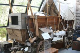 Mitbringsel aus der Heimat: Fränkisch-pfälzische Bauernwagen dienten als Vorlage für einen solchen Conestoga-Wagen.