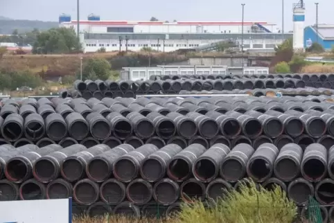 Aus solchen Röhren besteht die Pipeline Nord Stream 2. 