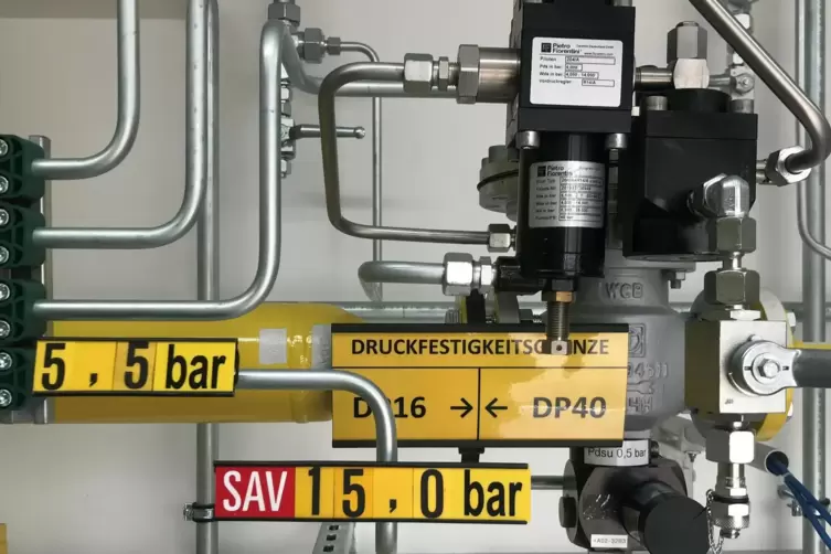 Der Druck wird in der Frankenthaler Verteilerstation angepasst. 