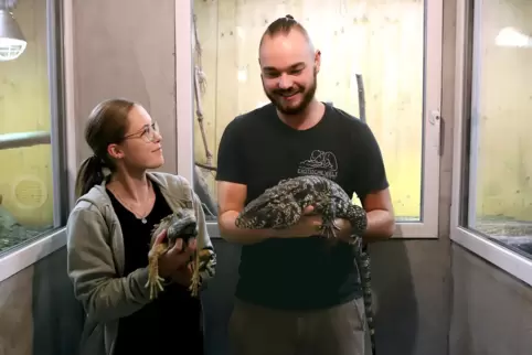 Kevin Keßler und seine Partnerin Sarah Heß bauen eine alte Tabakscheune zum Reptilien-Domizil um. 