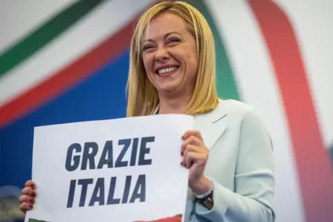 Die rechtsradikale Giorgia Meloni wird als neue Regierungschefin gehandelt.