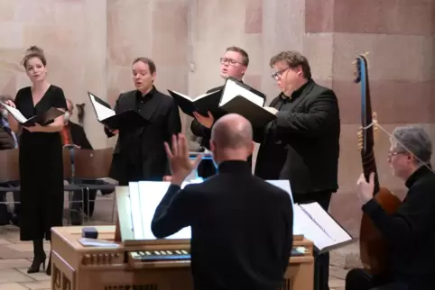 Capella Spirensis: Schütz zur Mittagsstunde in der Krypta.