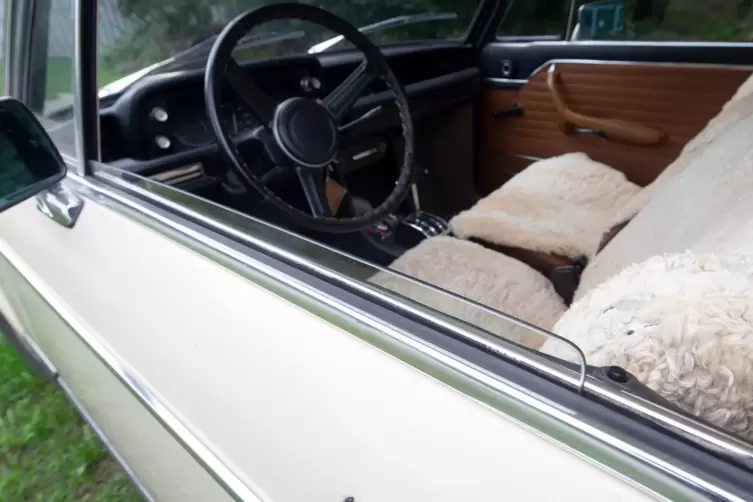 Blick ins Innere: Das Auto hat ein Automatikgetriebe.