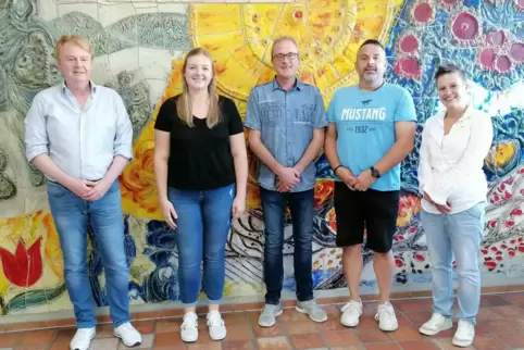 Fischereiverantwortliche der Kreisverwaltung (v.l.): Gunter Berdel, Anna Scholz, Thomas Wüst, Rüdiger Klein, Jacqueline Wagner. 