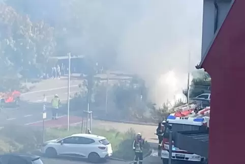 Erst qualmte das Auto nur, dann brannte der Motor.