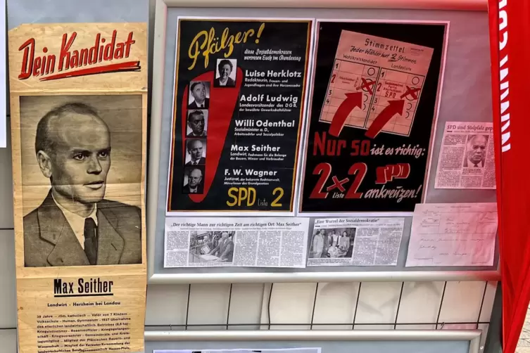 Wahlplakate des fr&uuml;heren Bundestagsabgeordneten Max Seither.