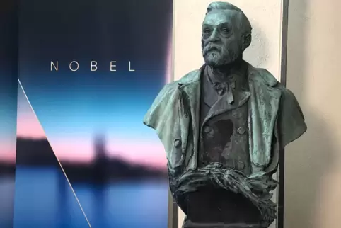 Eine Büste von Alfred Nobel steht im Stockholmer Karolinska-Institut. 
