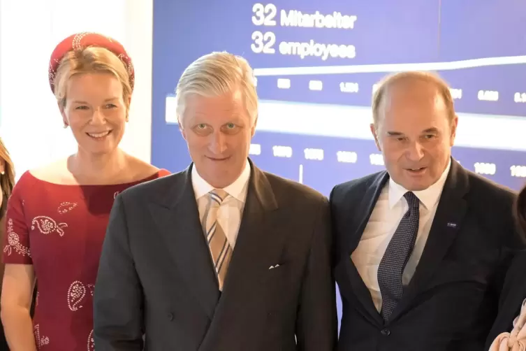 Mathilde, Philippe und BASF-Chef Martin Brudermüller. 