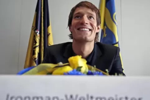 Gutgelaunt zum letzten Mal beim Ironman auf Hawaii aktiv: Sebastian Kienle, Weltmeister von 2014.