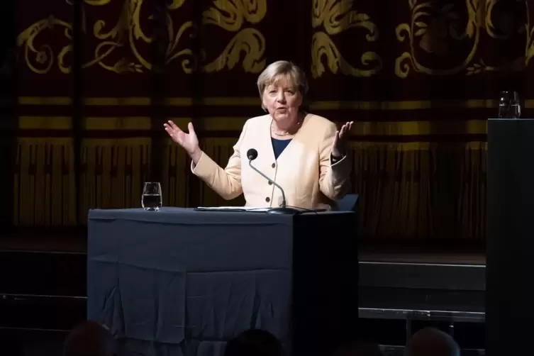 Merkel bei ihrer Rede in Stuttgart.
