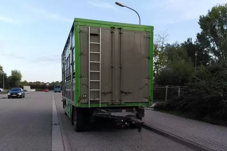 Der Transporter war zwischen Schule und Bienwaldhalle abgestellt. Dort begann kurz darauf die Feier zum Naturschutzgro&szlig;projekt B