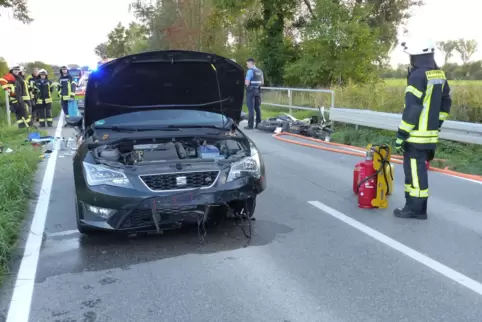 Mit 35 Wehrleuten waren die Neustadter auf der L540 im Einsatz. 