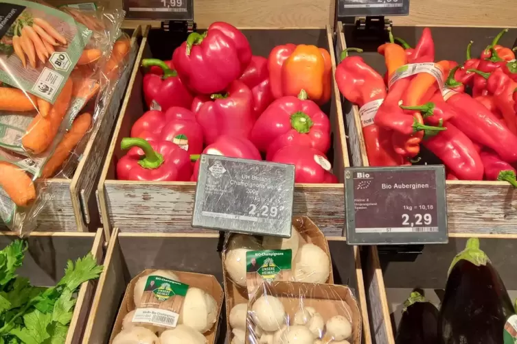 Bunte Vielfalt im Supermarkt in Ludwigshafen.