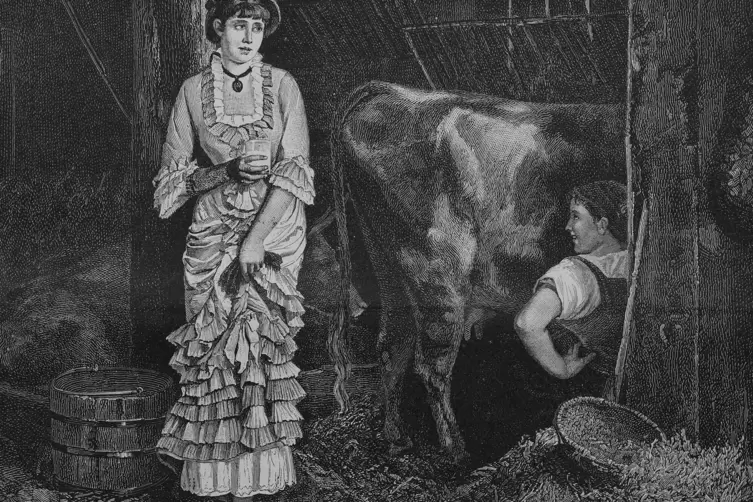Wei&szlig;es Getr&auml;nk: Vor der Industrialisierung waren Frauen f&uuml;r das Thema Milch zust&auml;ndig. 