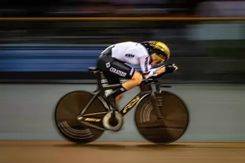 Gold-Fahrt: Für den Weltrekord hat’s bei Franziska Brauße (noch?) nicht ganz gereicht.