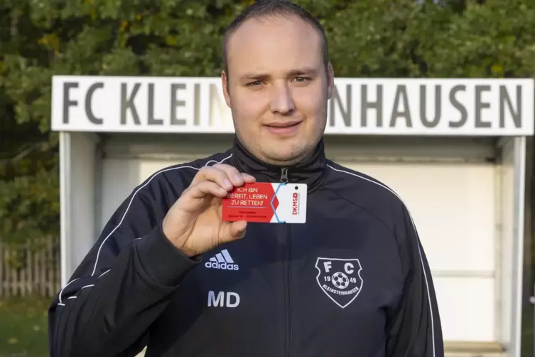 Hat einen genetischen Zwilling in Kanada: Kleinsteinhausens Abwehrspieler Marc Dulisch.