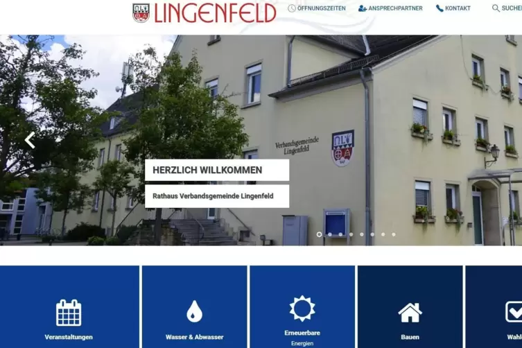 Jetzt benutzerfreundlicher: der Internetauftritt der Verbandsgemeinde Lingenfeld.