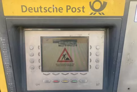 Auch den Automaten hat’s erwischt. Auch den Automaten hat’s erwischt.