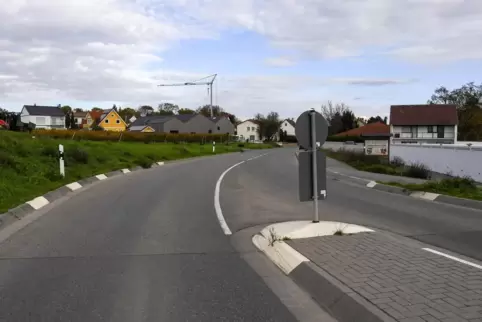 Die Großkarlbacher Straße am Rand von Laumersheim. Vor dem Kreisrechtsausschuss ging es darum, ob diese Stelle noch zum Innenber