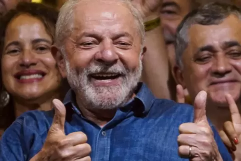 Wahlsieger in Brasilien über den amtierenden Präsidenten Jair Bolsonaro: Lula da Silva, der frühere Präsident.
