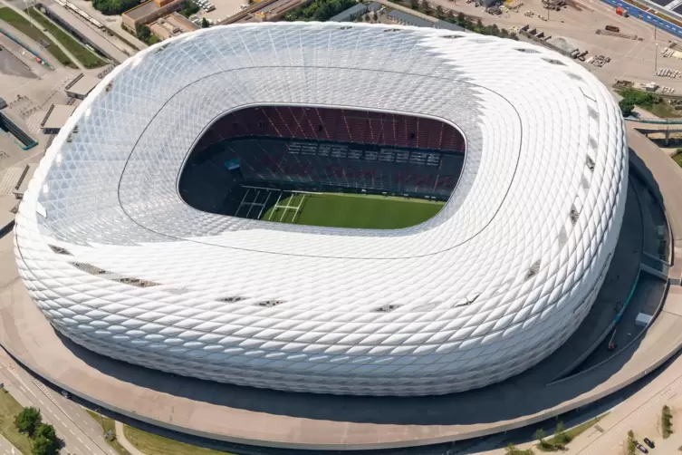 Die Allianz-Arena in M&uuml;nchen verwandelt sich in einen Football-Tempel. 