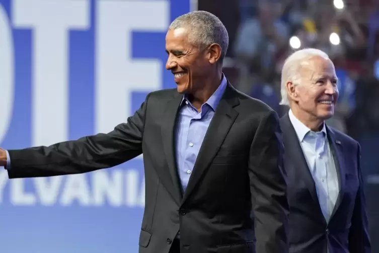 An der Seite Joe Bidens: Auch Ex-Präsident Barack Obama (links) schaltete sich in den Wahlkampf ein.