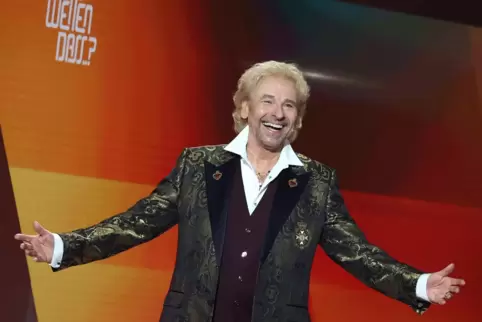 Thomas Gottschalk bei der „Wetten, dass..?“-Jubiläumsshow am 6. November 2021 in Nürnberg. 