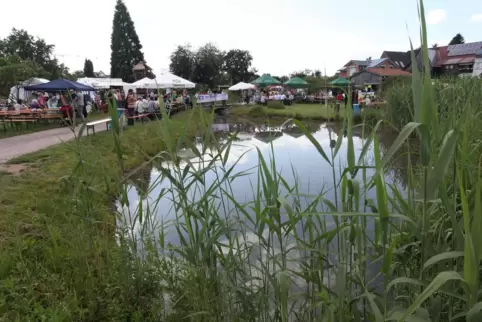 Der Wanderweg soll auch am Brühlgraben entlang führen. Auf unserem Bild wurde an dem Gewässer ein Fest gefeiert. 