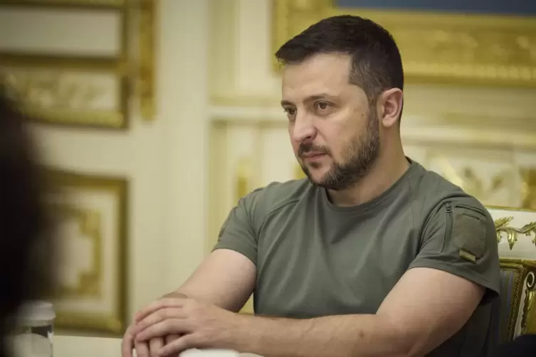Das T-Shirt der Stunde: Ukrainischer Pr&auml;sident Wolodomir Selenskyj. 