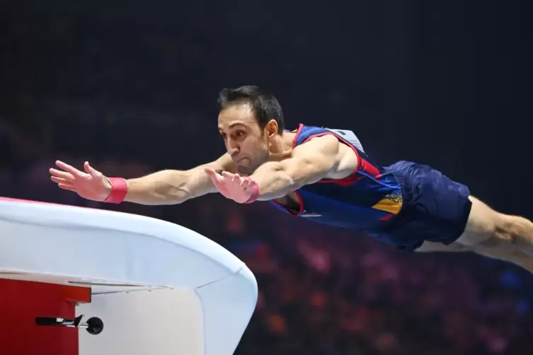 Artur Davtyan von der KTV Obere Lahn wurde j&uuml;ngst in Liverpool Weltmeister im Sprung. 
