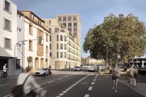 Im südlichen Gebäudeteil an der Ecke Maximilian/Linienstraße soll es auch eine Tagespflege und einen Supermarkt geben. 