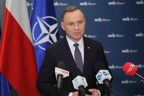 Der polnische Präsident Andrzej Duda reagierte besonnen auf die Explosion in einem Dorf nahe der Grenze zur Ukraine.