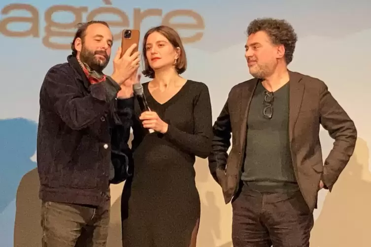 Stellten den Eröffnungsfilm vor: Vincent Macaigne, Georgia Scalliet und Produzent Frédéric Niedermayer (von links).