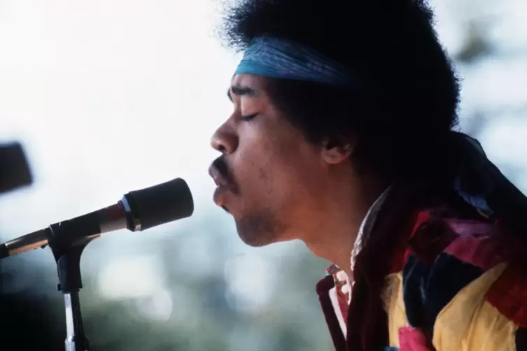 Eines seiner letzten Konzerte: Jimi Hendrix im September 1970 auf dem Love-&-Peace-Festival auf Fehmarn.