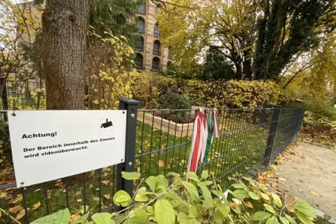 Überwacht: Das Grab Helmut Kohls im Speyerer Adenauerpark.