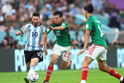 Leo Messi traf zum 1:0 gegen Mexiko. 