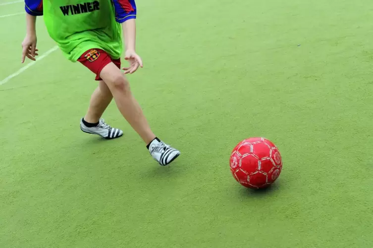 Beim Fu&szlig;balltraining