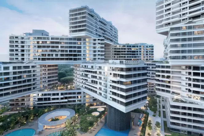 Hat das Zeug zum Prototypen für modernes Bauen: The Interlace in Singapur.