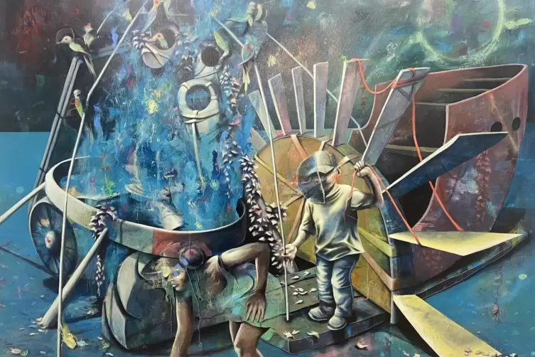 Benjamin Burkhards gro&szlig;formatige &bdquo;Erl&ouml;sung&ldquo;: Premiere in der APK-Ausstellung in Speyer.