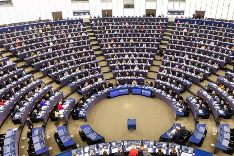 Plenarsaal des Europäischen Parlaments in Straßburg.