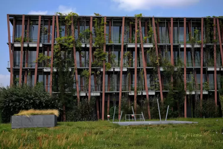 Bauen muss nachhaltiger und grüner werden: Das ist eine Forderung aus dem Frankenthaler Stadtrat. Hier die Fassade eines Univers