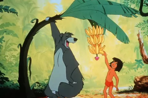Szene aus „Das Dschungelbuch in der berühmten Disney-Adaption.