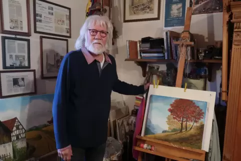 Heinz Hub hat bereits 3170 Bilder gemalt – und das nicht nur auf Leinwand. 