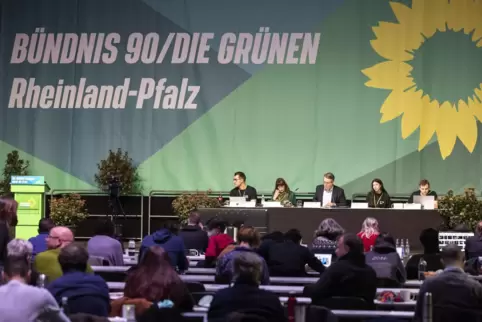 Der Parteitag der Landes-Grünen in Mainz fand wieder in Präsenz statt.