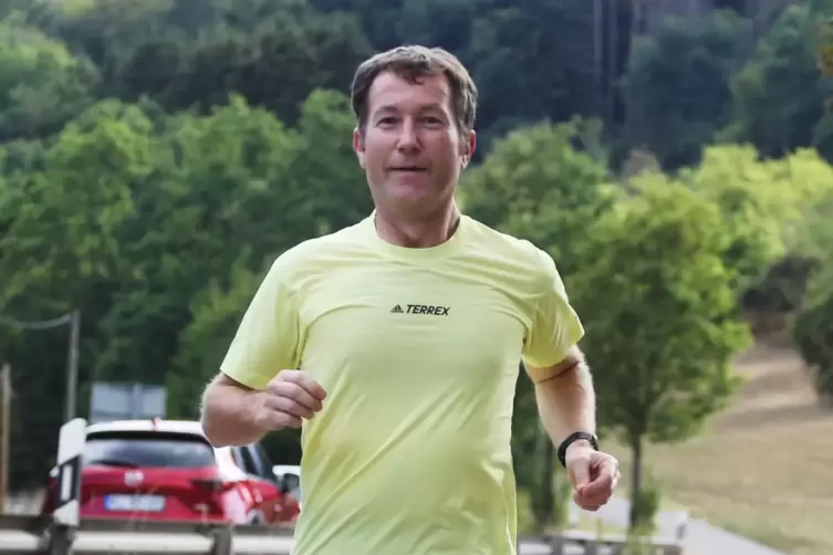 Das Laufen bereitet ihm sichtlich Freude: Andreas Bier. 
